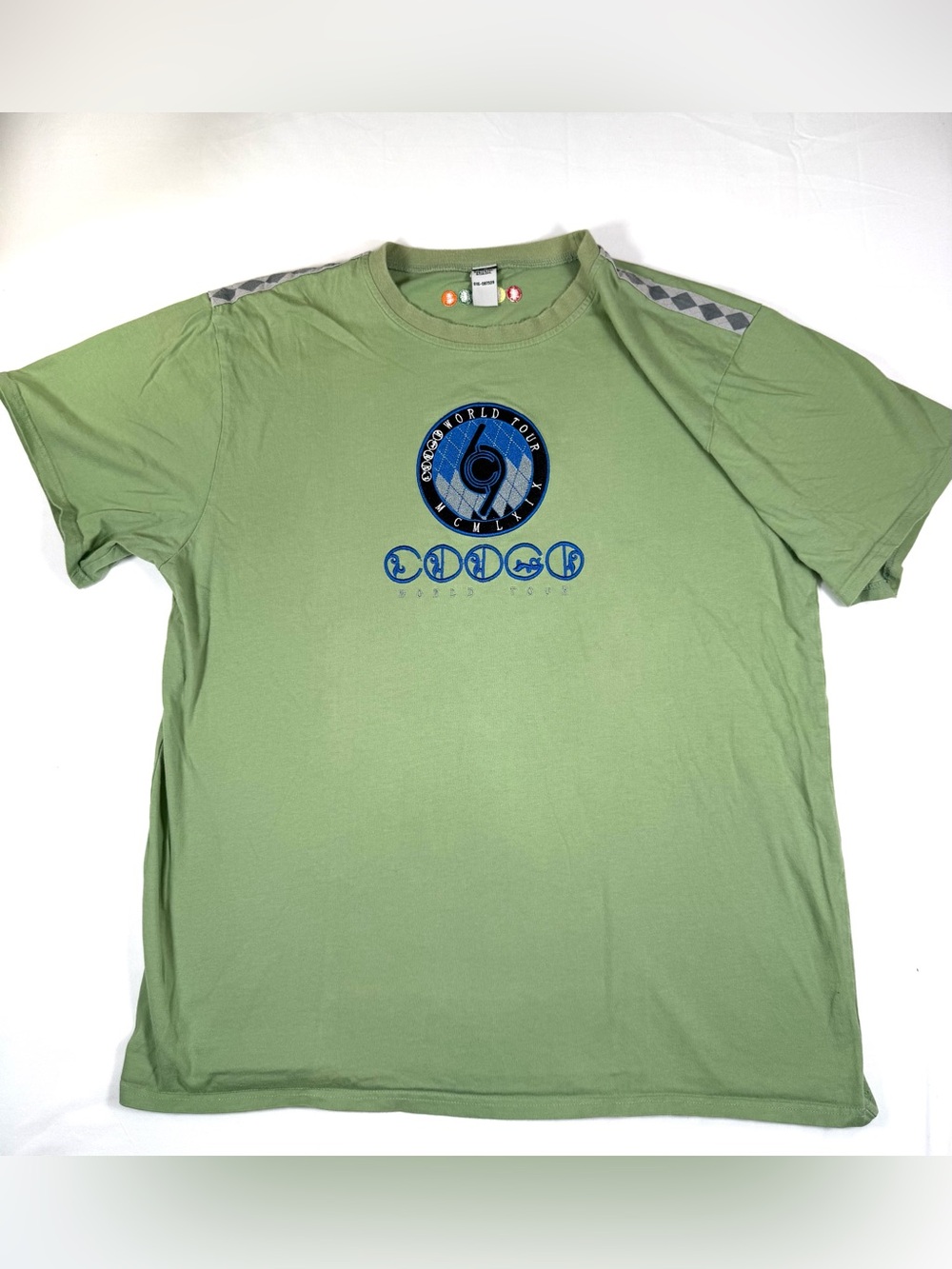 VINTAGE COOGI Mens‎ Y2K World Tour Embroidered T Shirt 2XL Streetwear Hip Hop